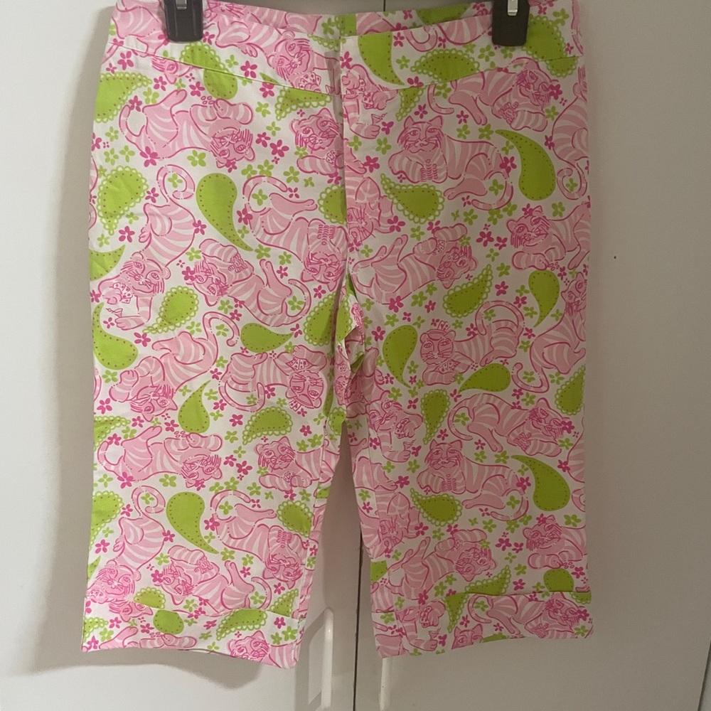 Lilly Pulitzer Pink and Green Patterned Women's Shorts